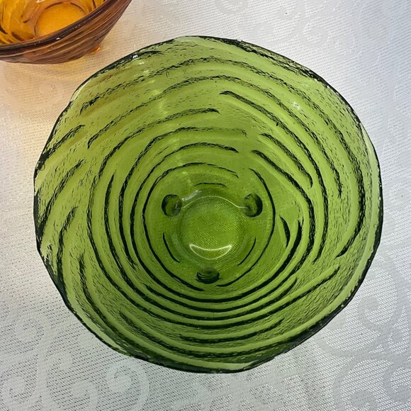 MyCo Colorful Swirl Pattern Glass Bowls Footed Set/4 - Picture 6 of 9